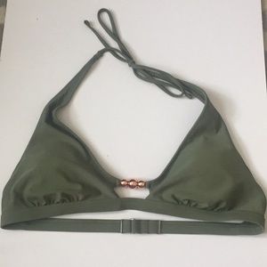 Aerie army green bikini top
